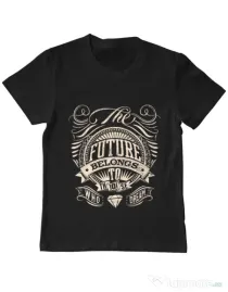 Tricou ADLER copil The future Negru