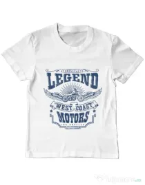 Tricou ADLER copil West coast motors Alb