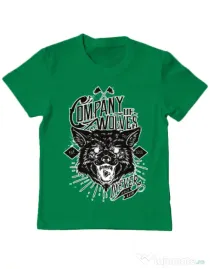 Tricou ADLER copil Company of wolves Verde mediu