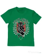 Tricou ADLER copil Black wings Verde mediu