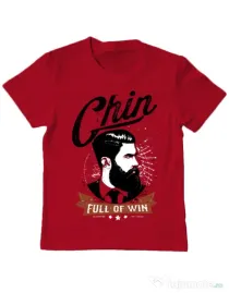 Tricou ADLER copil Chin full of win Rosu
