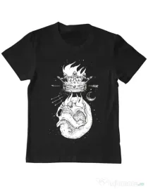 Tricou ADLER copil Flames Negru