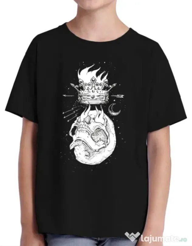 Tricou ADLER copil Flames Negru