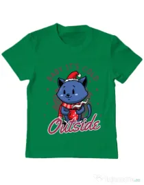 Tricou ADLER copil Its cold outside Verde mediu