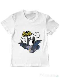 Tricou ADLER copil Bat Brian Alb