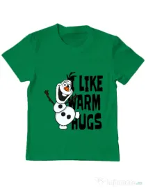 Tricou ADLER copil I like warm hugs Verde mediu