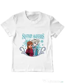 Tricou ADLER copil Sister Queens Alb