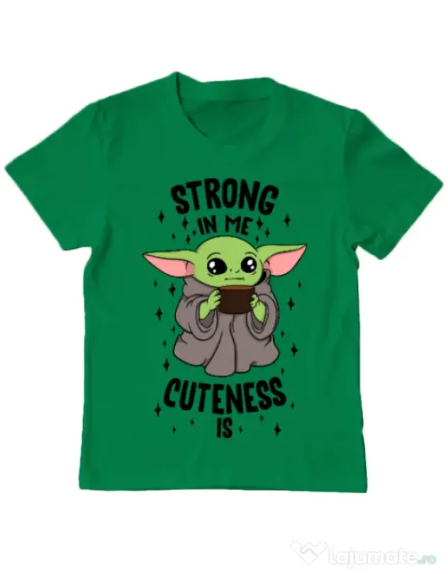 Tricou ADLER copil Strong in me Verde mediu