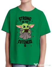 Tricou ADLER copil Strong in me Verde mediu 