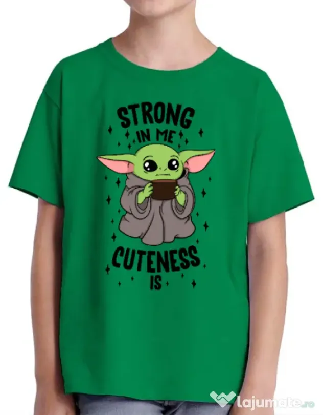Tricou ADLER copil Strong in me Verde mediu