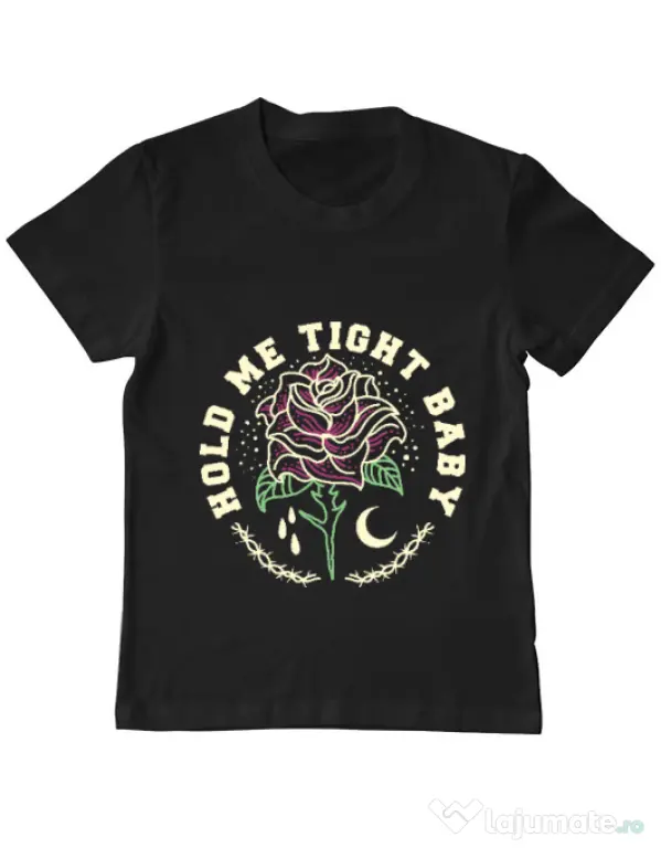 Tricou ADLER copil Hold me tight Negru