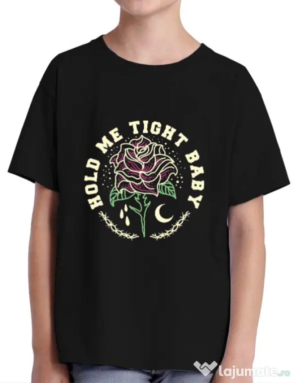 Tricou ADLER copil Hold me tight Negru