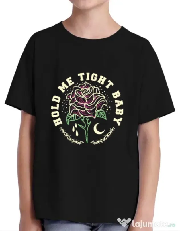 Tricou ADLER copil Hold me tight Negru