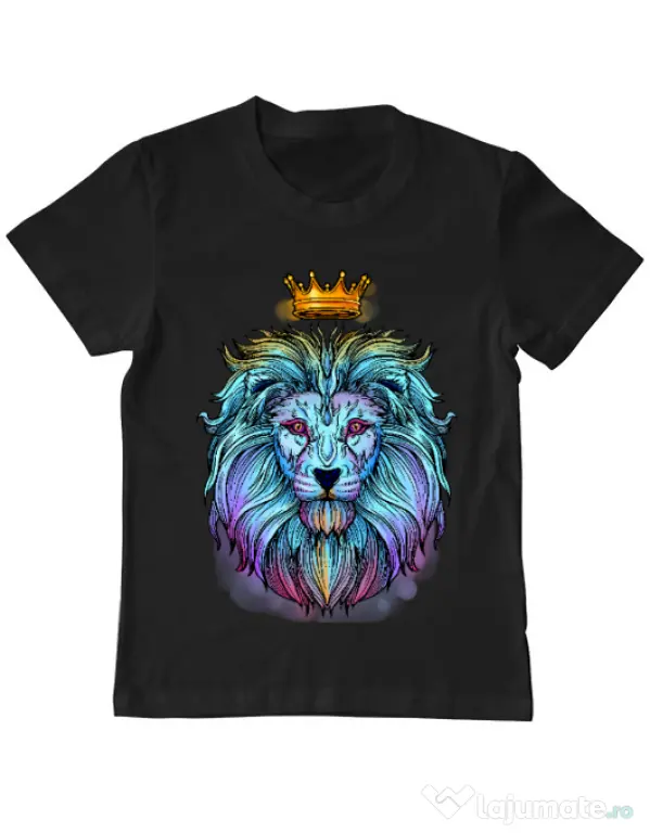 Tricou ADLER copil Lion king Negru