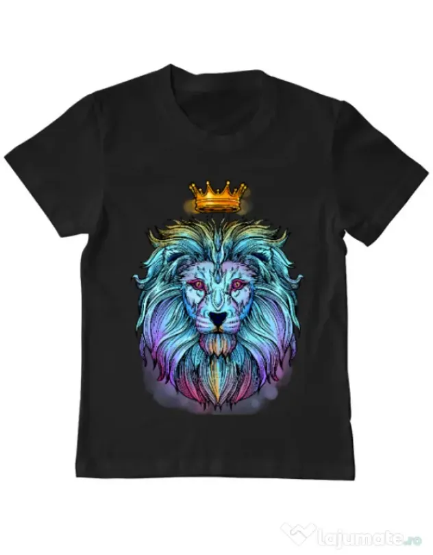 Tricou ADLER copil Lion king Negru