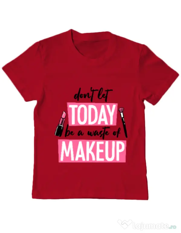 Tricou ADLER copil A waste of makeup Rosu