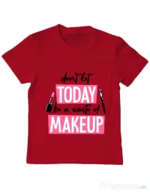Tricou ADLER copil A waste of makeup Rosu