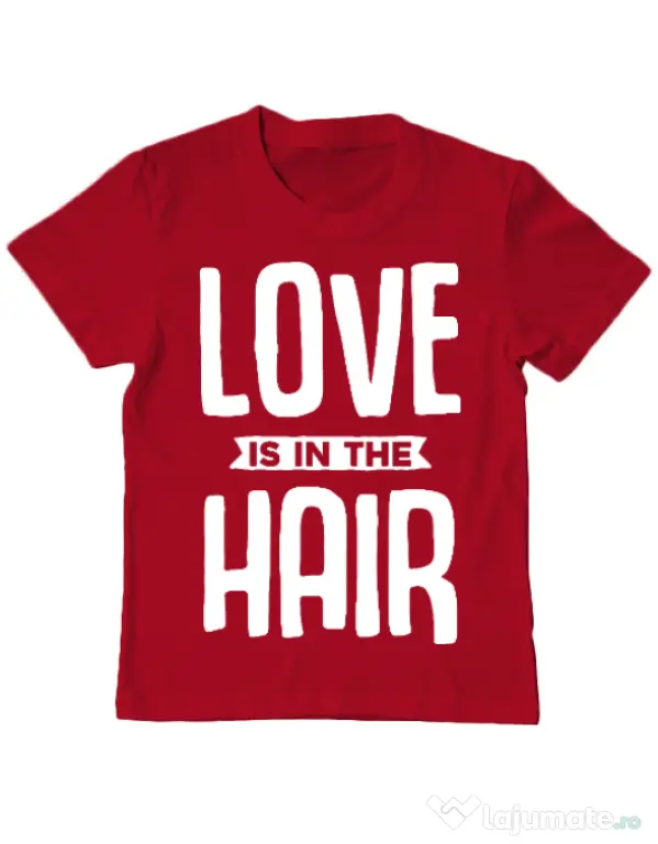 Tricou ADLER copil Love is in the hair Rosu