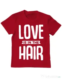 Tricou ADLER copil Love is in the hair Rosu