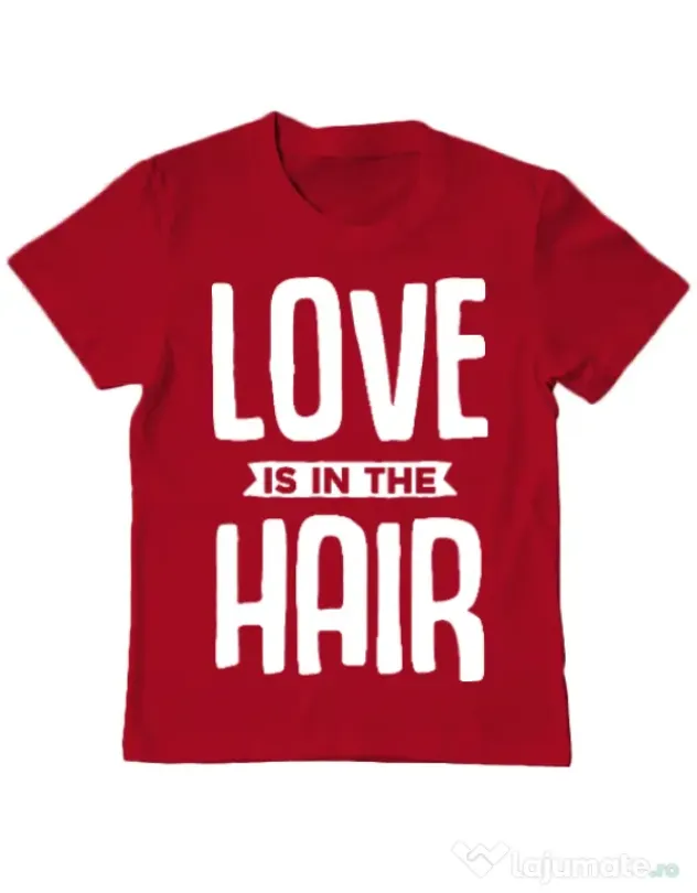 Tricou ADLER copil Love is in the hair Rosu