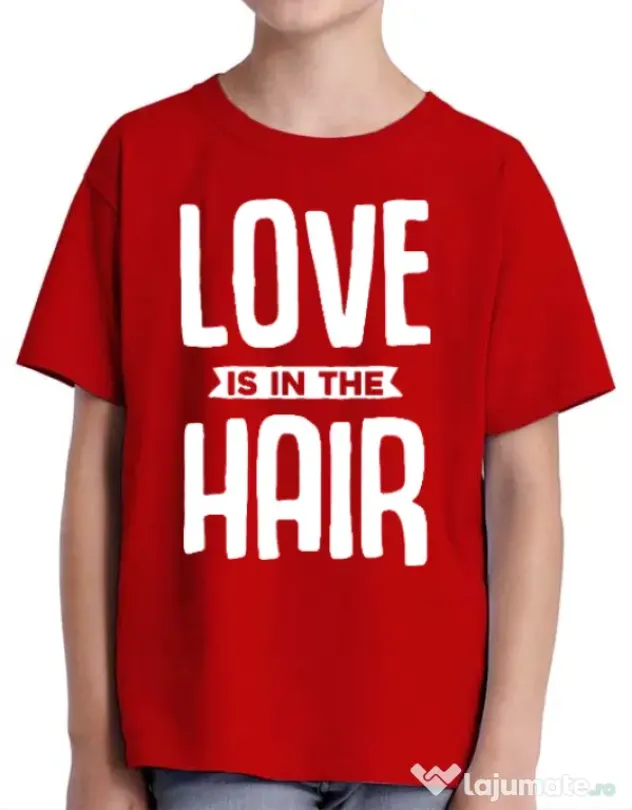Tricou ADLER copil Love is in the hair Rosu