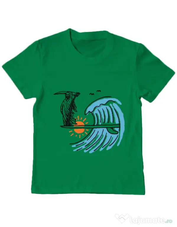 Tricou ADLER copil Grim surfer Verde mediu