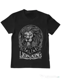 Tricou ADLER copil Lion king Negru