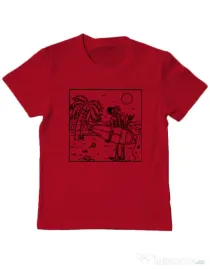 Tricou ADLER copil Surf dude Rosu