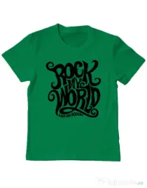 Tricou ADLER copil Rock my world Verde mediu