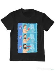 Tricou ADLER copil Funny wilson Negru