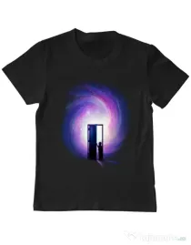 Tricou ADLER copil Doors to the future Negru