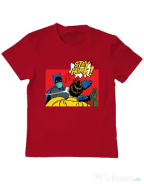 Tricou ADLER copil Stay home Robin Rosu