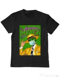 Tricou ADLER copil Masker Negru