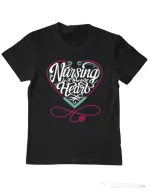Tricou ADLER copil Work of heart Negru