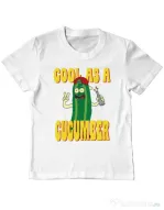 Tricou ADLER copil Cool as cucumber Alb