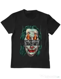 Tricou ADLER copil Joker skull Negru