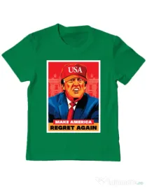 Tricou ADLER copil Make America regret again Verde mediu