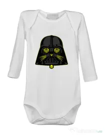Baby body Cat Vader Alb