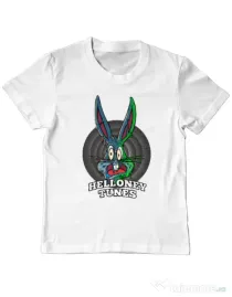 Tricou ADLER copil Helloney tunes Alb