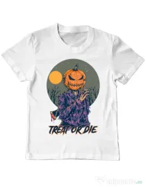 Tricou ADLER copil Treat or die Alb