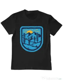 Tricou ADLER copil Great nature Negru