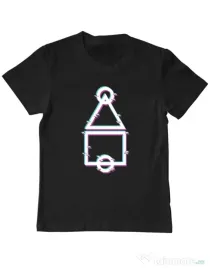 Tricou personalizat copil Glitch Squid Game Negru