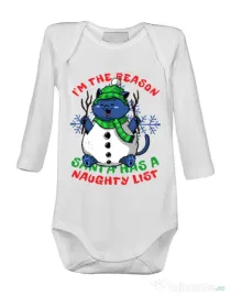 Baby body Naughty List Alb
