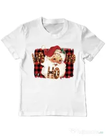 Tricou personalizat copil Ho Ho Ho! Alb