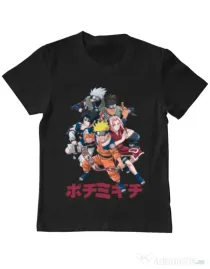 Tricou personalizat copil Naruto Ninja Team Negru