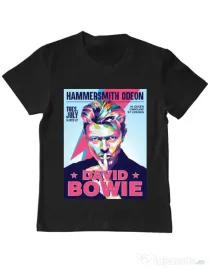 Tricou personalizat copil David Bowie Negru