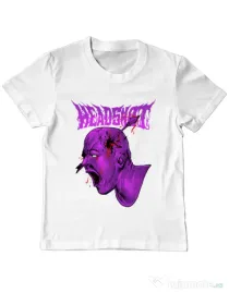 Tricou personalizat copil HEADSHOT Alb