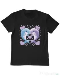 Tricou personalizat copil Delfini Negru