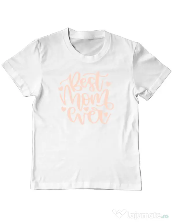 Tricou personalizat copil Best Mom Ever Alb