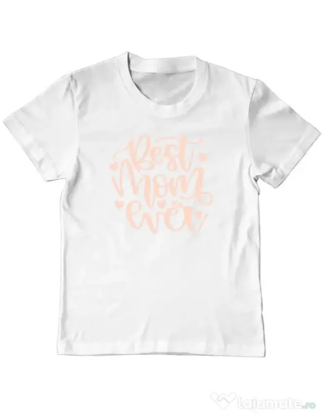 Tricou personalizat copil Best Mom Ever Alb